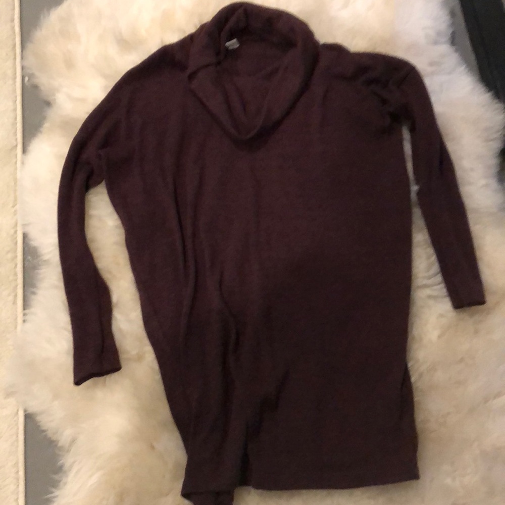 Burgundy Cowl neck sweater dress